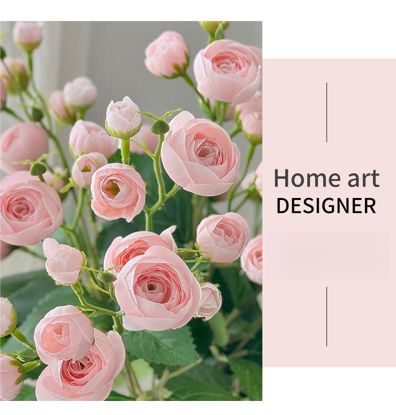 Aesthetic 12-Head Mini Camellia Tea Bud Bouquet |   Real-Touch Faux Silk Flowers for Home & Hotel Decor |   Elegant Wedding Hall Floral Props |   2026 Spring Flower Arrangement