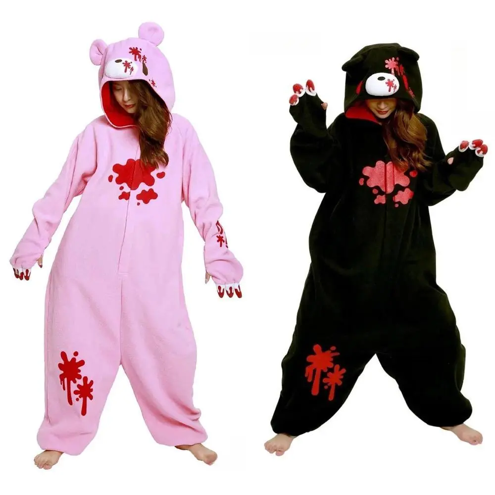 Gloomy Bear Kigurumi Pajamas Fleece Onesies For Man Woman One-Piece Animal Party Carnival halloween Purim Cosplay Costume