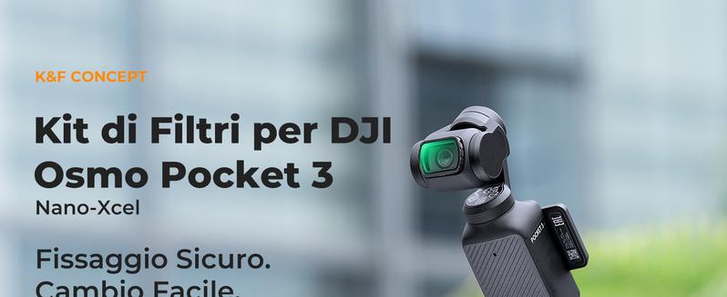 K&F Concept ND&CPL & Wide Angle Variable Lens Compatible with DJI Osmo Pocket 3, Kit of 4 Wide Angle Polarizing Lenses with Neutral Density ND2-32 ND32-512, HD Optical Glass
