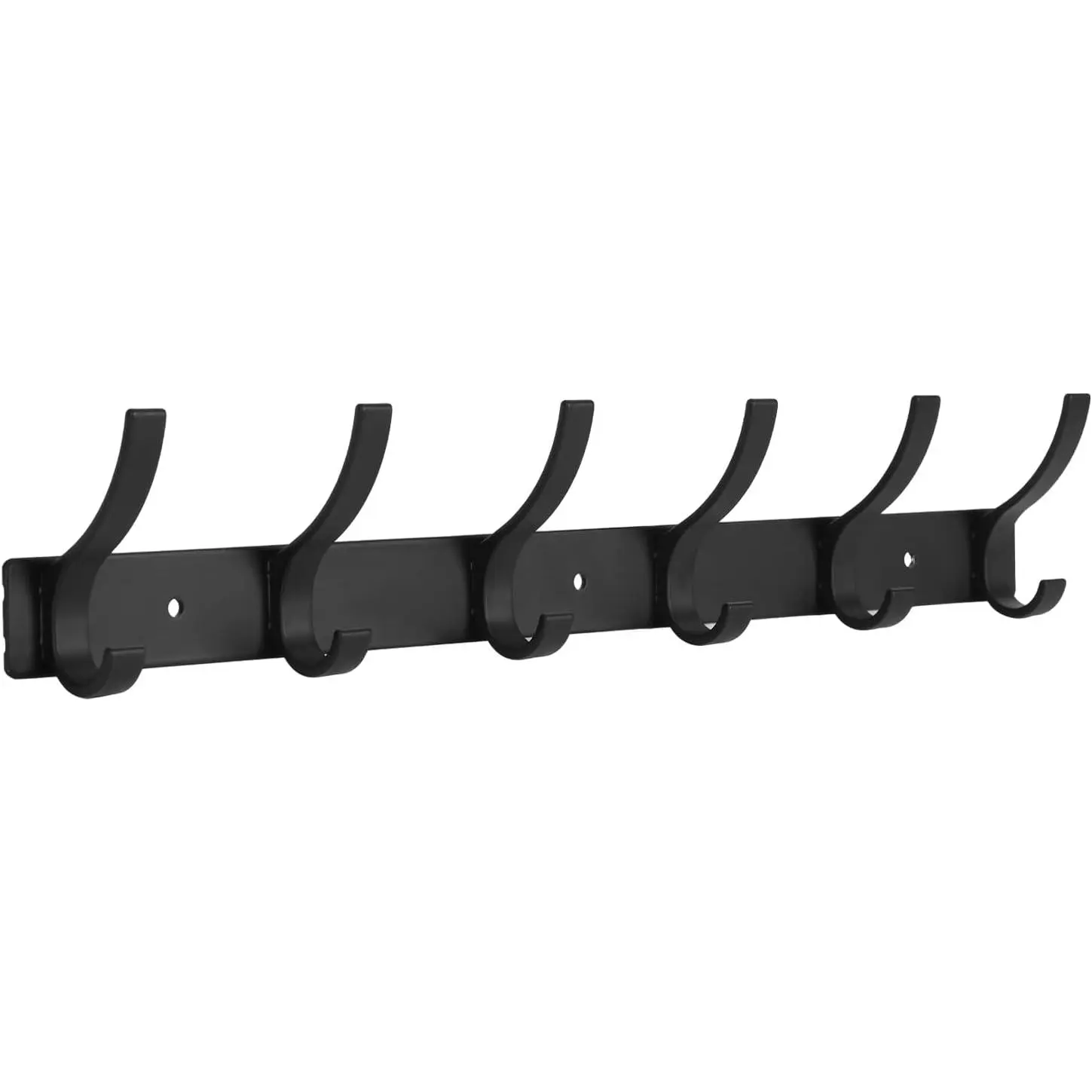 Coat Rack Wall Mount, Coat Hook Wall Mount, Wall Hooks for , Hat Rack for Walls, Coats Hanger with 12 Hook, Towel Hooks for Bathrooms (1 Pack, Black)