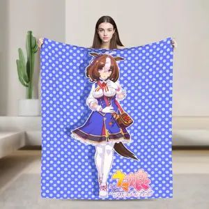 Meisho Doto Uma Musume Flannel Blanket – Super Warm Cozy Throw for Couch, Bed, and Home Use