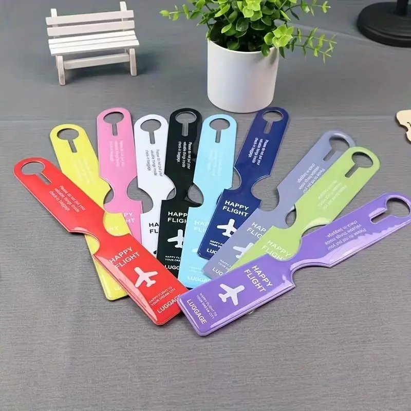 PVC Fashion Durable Luggage Tag, Travel Suitcase Label (9.75*1.56 Inches), Ideal for Backpacks, Handbags, Business Essentials