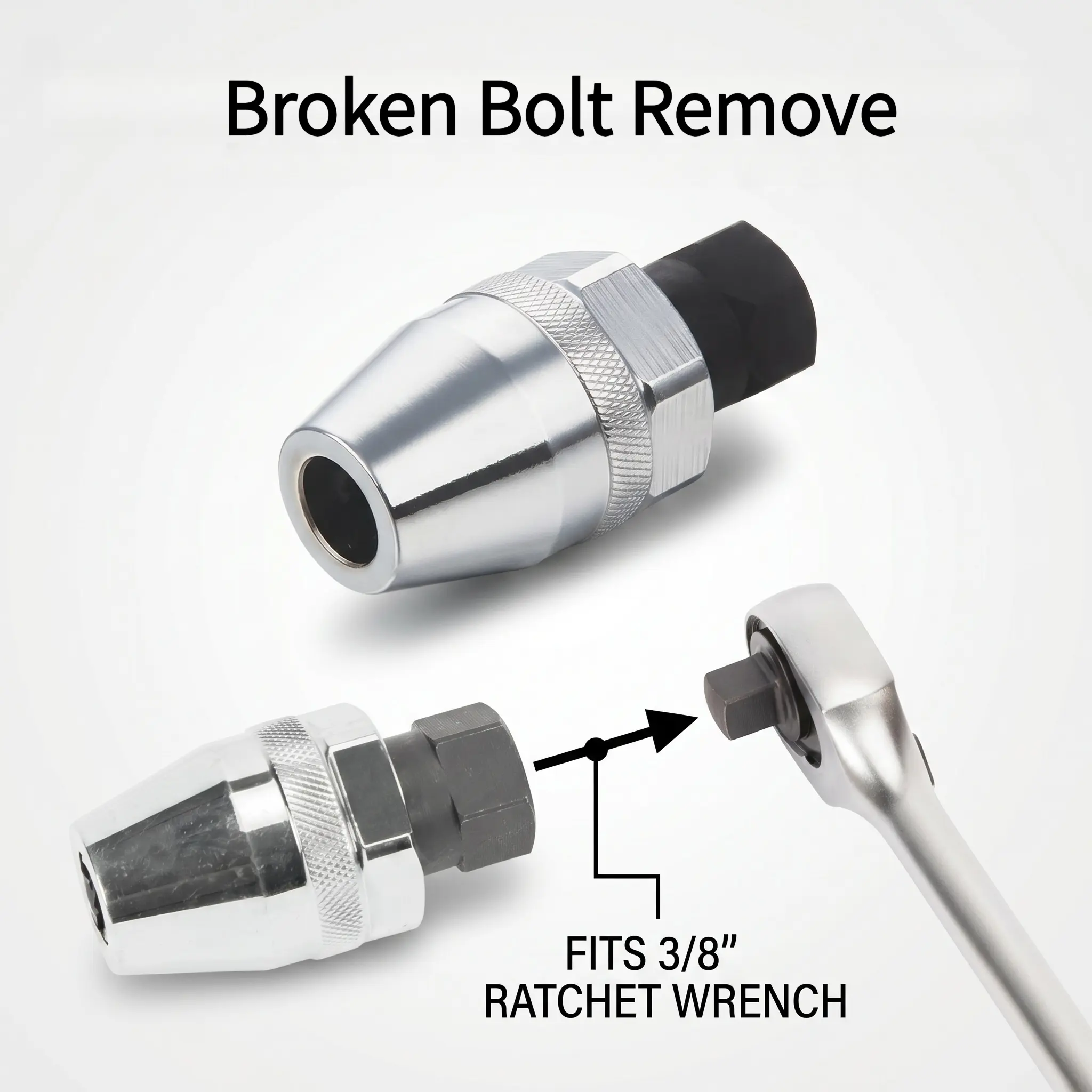 6-13mm Broken Bolt Extractor Set - Metal Damaged Stud Remover Tool for Impact Wrench and Ratchet, Non-Electric Manual Operation-YY1