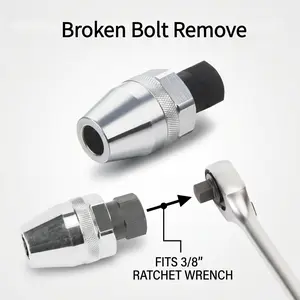 6-13mm Broken Bolt Extractor Set - Metal Damaged Stud Remover Tool for Impact Wrench and Ratchet, Non-Electric Manual Operation-YY1
