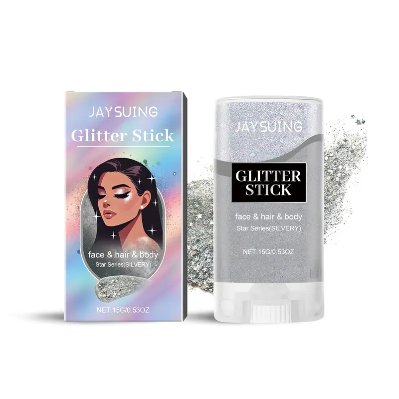 Body Glitter Stick,Face Hair Glitter Gel,Festival Rave Pride Accessories,Holographic Mermaid Sequin Sparkling Chunky Glitter Makeup