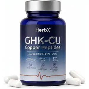 GHK-Cu Copper Peptide Healthcare Supplement - Zinc-Free for Custom Stacking, Systemic Support for Collagen, Skin Elasticity, Hair Thickness, Tissue Repair - 120 Capsules