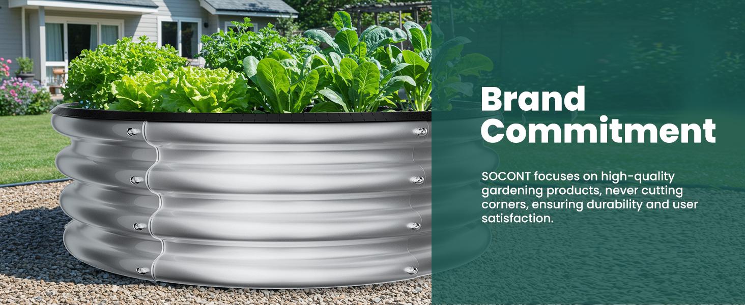 Round Galvanized Raised Bed Kit, 2 Pcs 2 x 2 x 1ft Teal Blue Galvanized Boxes, for Vegetables