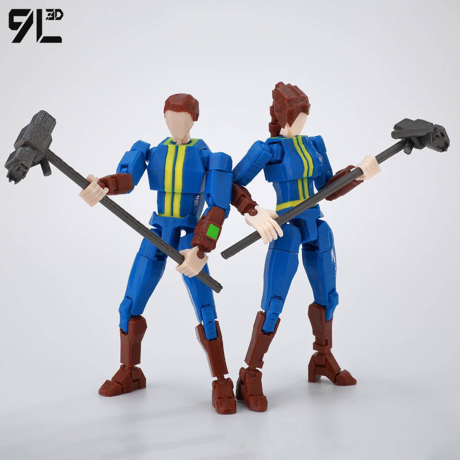 9L3D Printed Titan13 FalloutNora Duo Action Figures Lucky13 Vault Dwellers Set T13 Multi-Jointed Dummy13 Anime Toys Figure Model