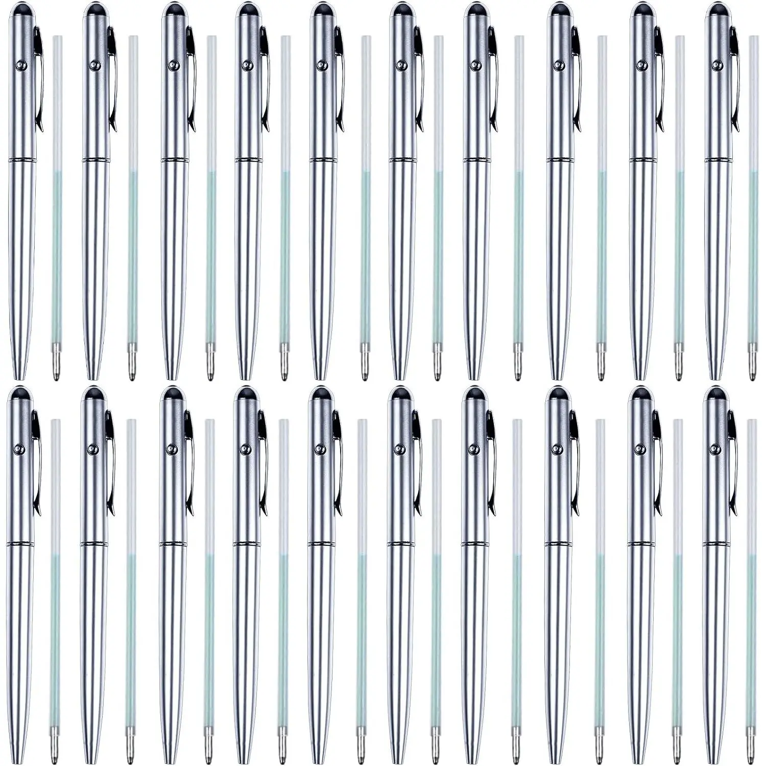 20 count Invisible Disappearing Ink Pen with 20 Refills, UV Light, Magic Invisible Ink Ballpoint Pen