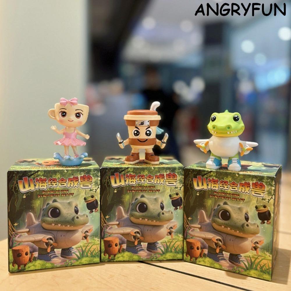 ANGRYFUN Quirky Shanhaijing Hybrid Beast Blind Box Figure – Collectible Art Toy, Mini Desk Figurine Surprise Gift for Kids, Boys & Girls