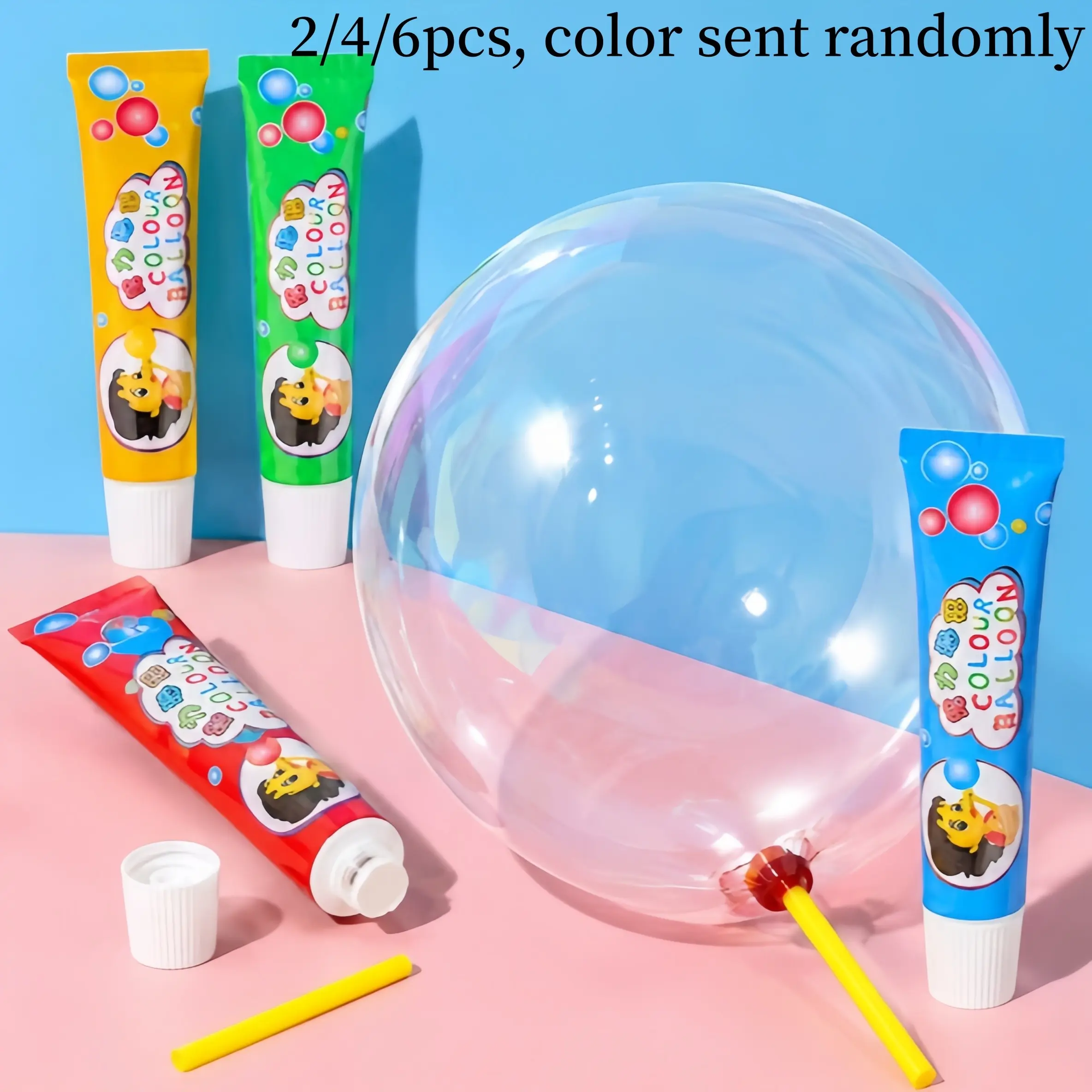 2/4/6pcs Kids Bubble Gum Gifts, Cartoon Multicolor Bubble Gum, Elementary School Bubble Blowing Play Toys, Creative Bubble Gum