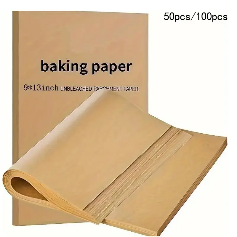 Pre-Cut Non-Stick Parchment Paper Baking Sheets, 22.86x33cm, Ideal for Baking & Cooking, Durable & Reusable, Perfect for Thanksgiving,Christmas