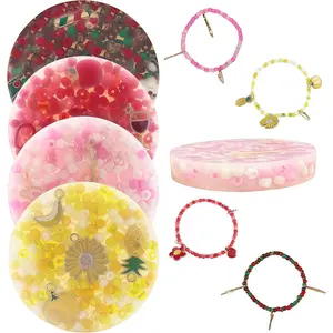 4Pcs Skin Picking Fidget Toys, DIY Bracelet Picking Pad, Portable Fidget Toy Adult, Valentines, Halloween, Christmas, Party Favorsfidget toys