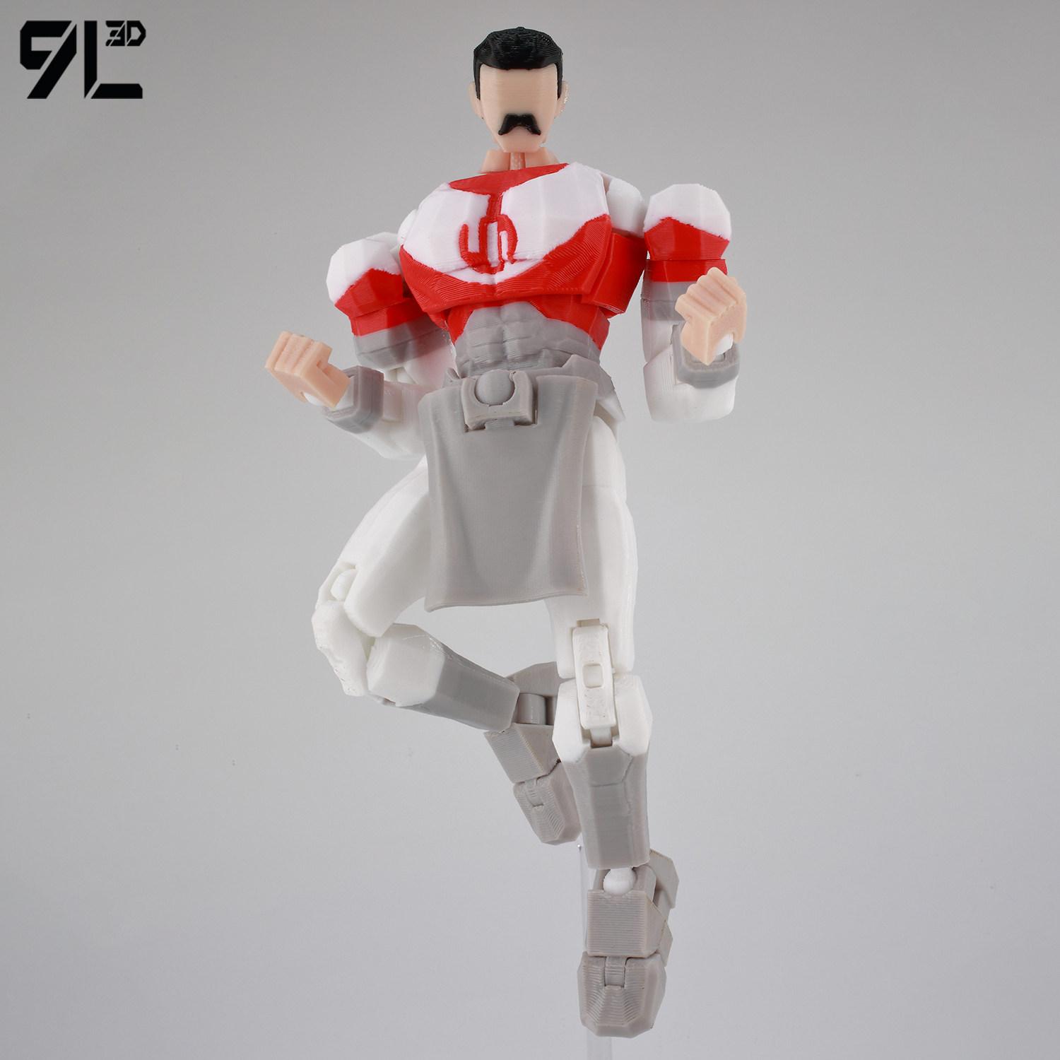 9L 3D 3D Printed Articulated Omni-Man Action Figure From Invincible Series With Interchangeable Hands Collectible Model
