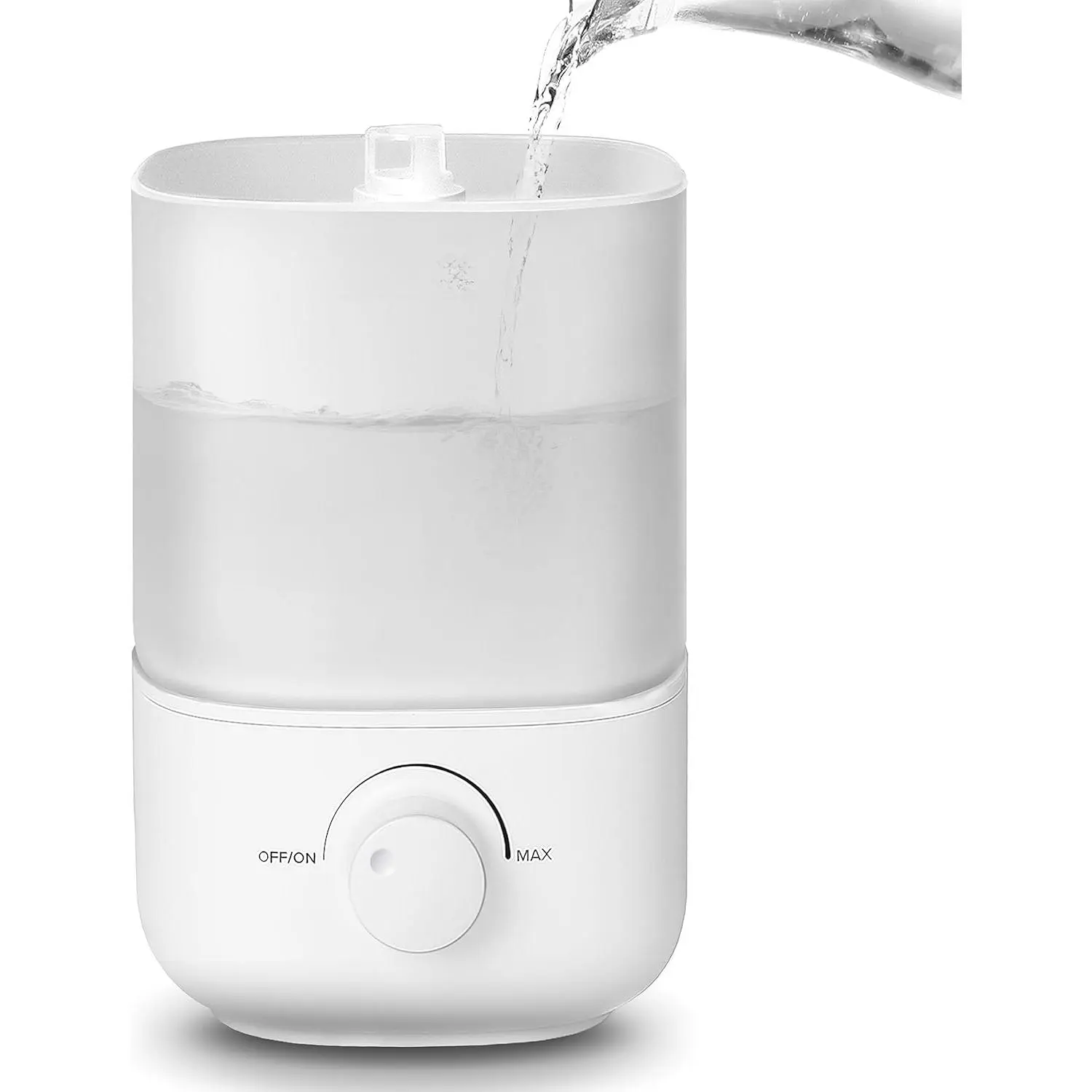 Top Fill Humidifiers for Bedroom, 2.5L Tank for Large Room, 28dB |   Easy to Fill & Clean, Quiet Cool Mist Air Humidifier for Home Baby Nursery & Plants, Auto Shut-off for Safety, 25H Lasting