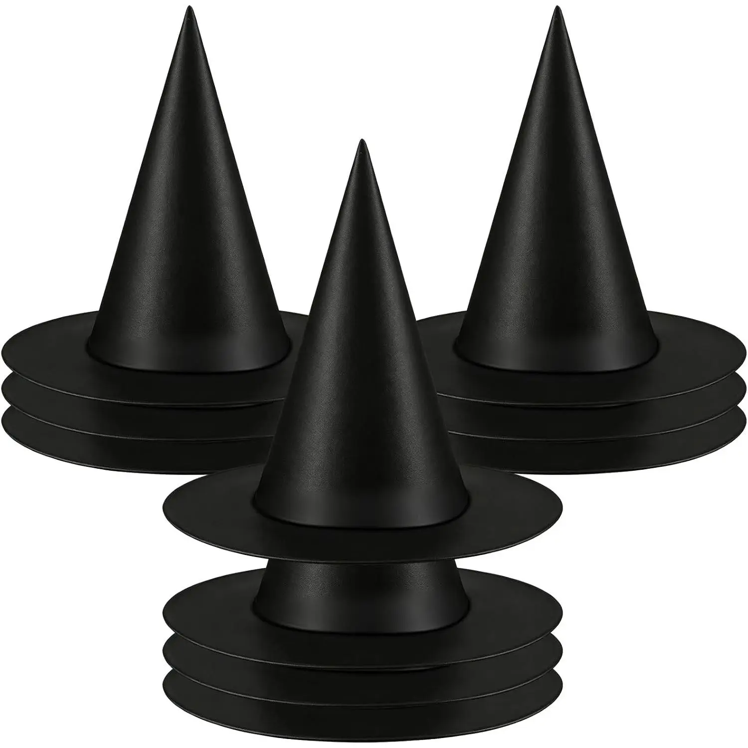 Halloween  Hats Decorations, 10 count  Floating  Hats Bulk with 157FT Fishing Line, Black Wizard Hat Decor for Outdoor Indoor Porch Yard Party Supplies Costume Accessory