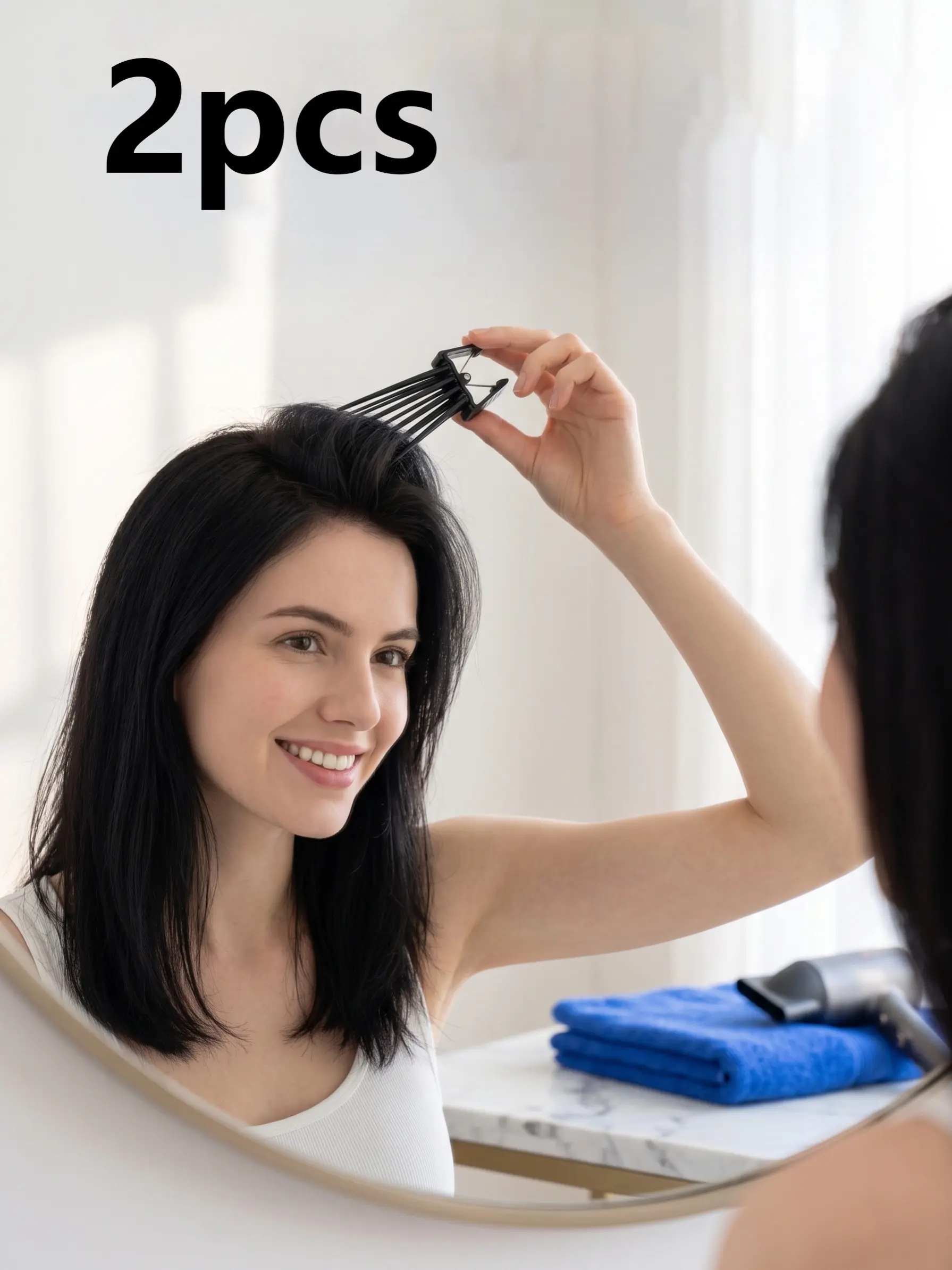 2pcs Hair Root Lifter Clips, Natural Volumizing Hair Clips, Invisible Bangs Clip, Hair Positioning Clips, Headwear Accessories