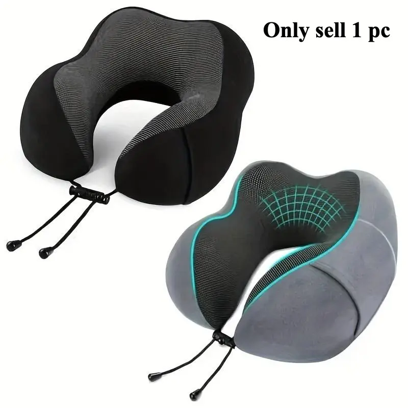 U-Shaped Travel Pillow – Soft Neck Support & Headrest Cushion for Cars and Airplanes