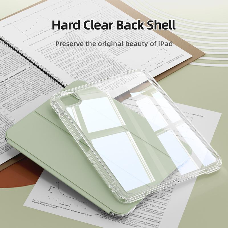 Clear Tablet Case with Pen Slot, 1 Count Auto Sleep/Wake Smart Tablet Protective Cover, Tablet Protector for iPad Pro 13 Inch (M4) Air 13 Pro 11 Inch