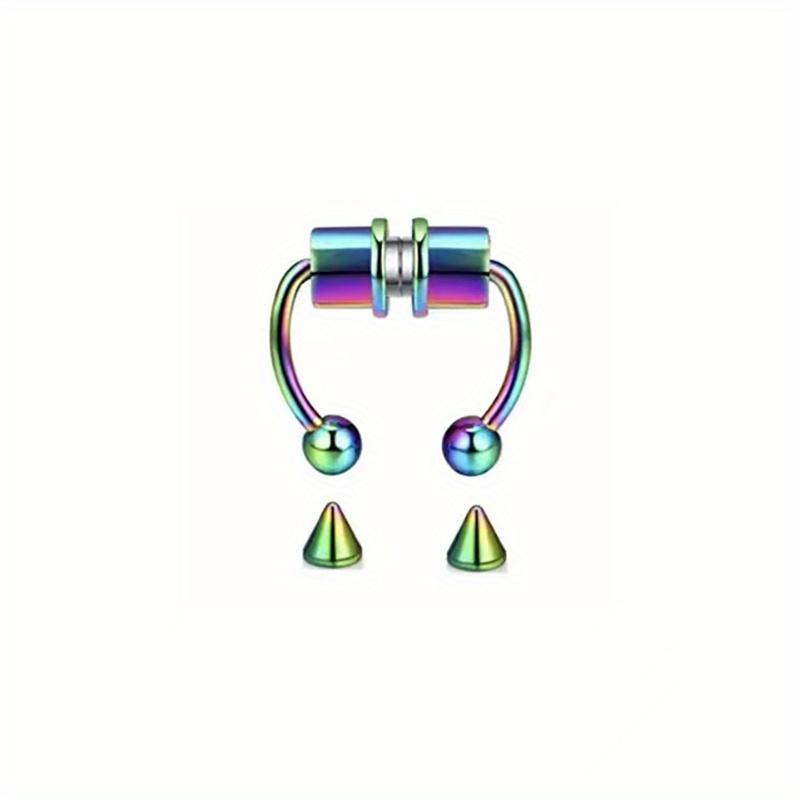 1/2/5 count  Stainless Steel Magnetic Septum Nose Ring, Body Jewelry for Men