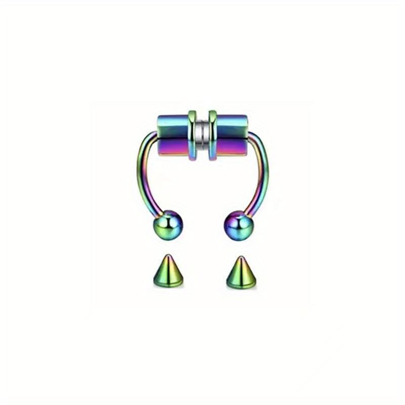 1/2/5 count  Stainless Steel Magnetic Septum Nose Ring, Body Jewelry for Men