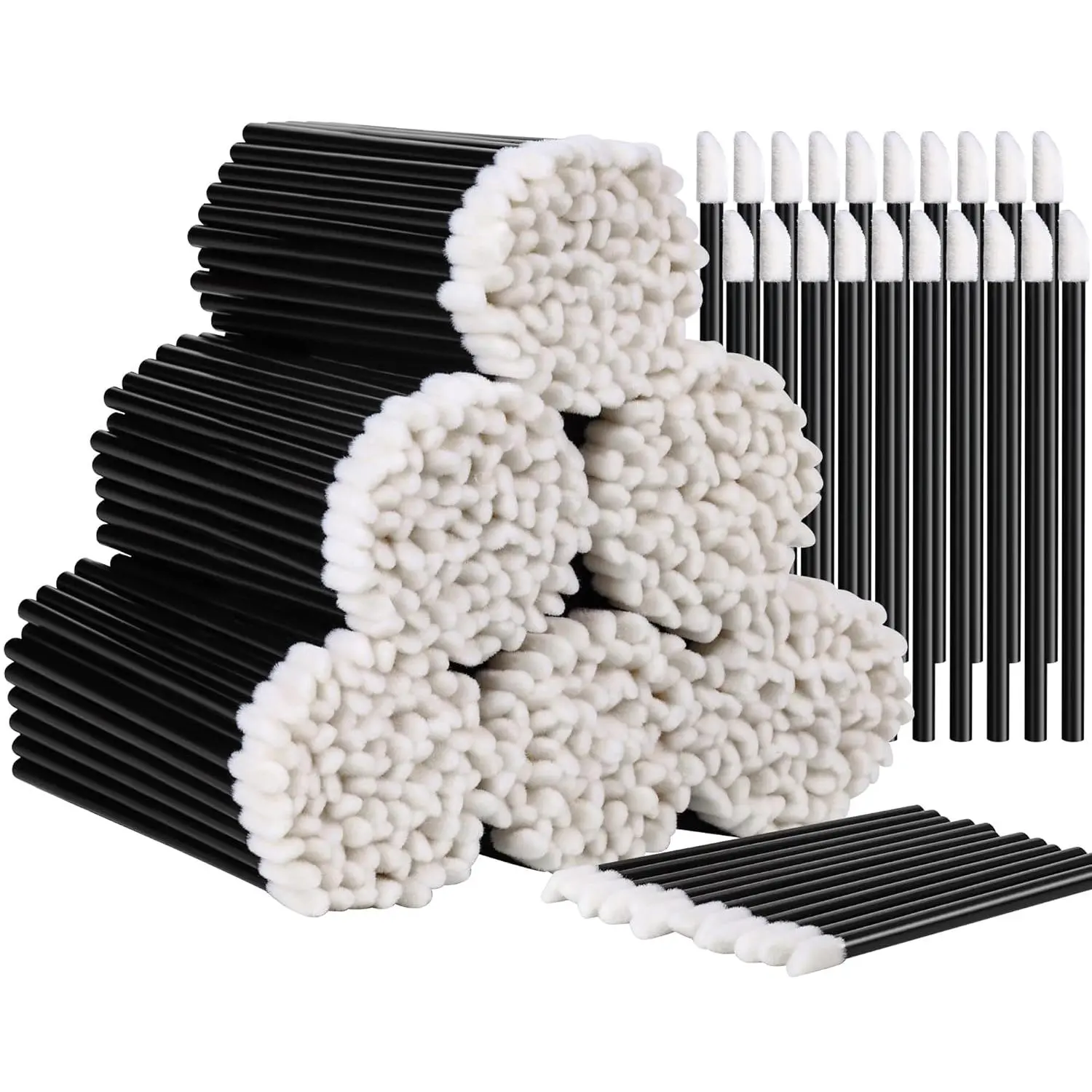 600 Pcs Disposable Lip wands Lip Applicators Disposable, Lipstick Testers Wands Lint Free Applicators for Makeup Lip Brushes Wands Makeup Beauty Tool Black