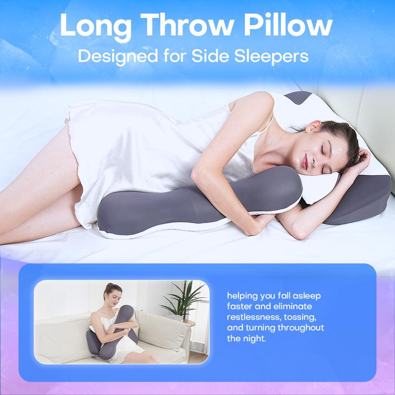 Multifunctional Lumbar Support Pillow Lower Back Pillow for Sleeping - Memory Foam Lumbar Pillow - Wedge Pillow for Side, Supine, Prone Sleepers - With Adjustable Buttons For Car, Sofa, Bed Sleepers