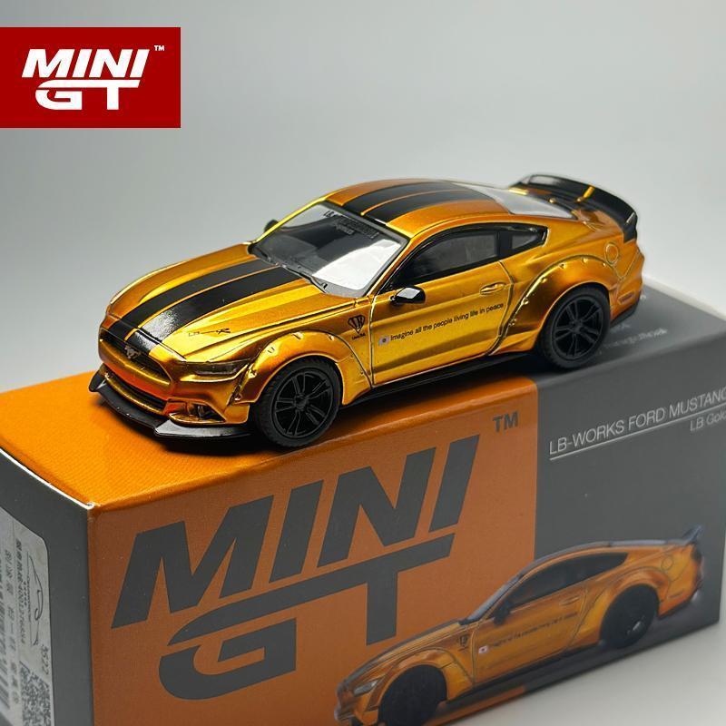 MINIGT 1:64 LB-Works FORD MUSTANG LB Gold alloy Car Model 847