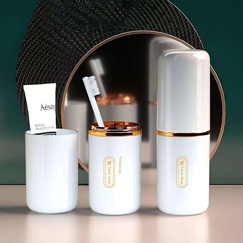 Portable Travel Toothbrush & Toothpaste Set, Includes Brush, Paste, Mouthwash Cup, Lightweight No Odor, Perfect Holiday Gift