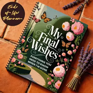 Adult Final Wishes Planner Notebook - End-of-Life Organizer for Funeral Arrangement Planning, Estate & Asset Distribution Logging, Practical Memorial & Life Planning Stationery, Adults
