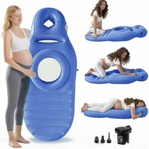 Inflatable Pregnant Woman Mattress with Hollow Design, Portable PVC Support Bed, Ideal for Bedroom, Living Room, Yoga, Outdoor Activities