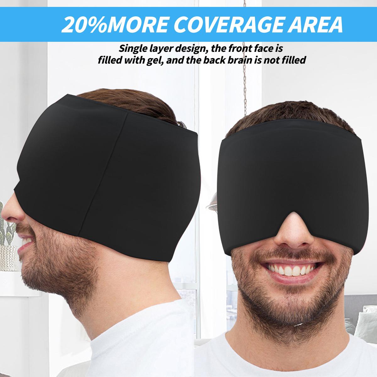 Migraine Headache Relief Cap Gel Ice Head Wrap Hot Cold Therapy for Sinus Puffy Eyes Tension Hangover Stress Relief