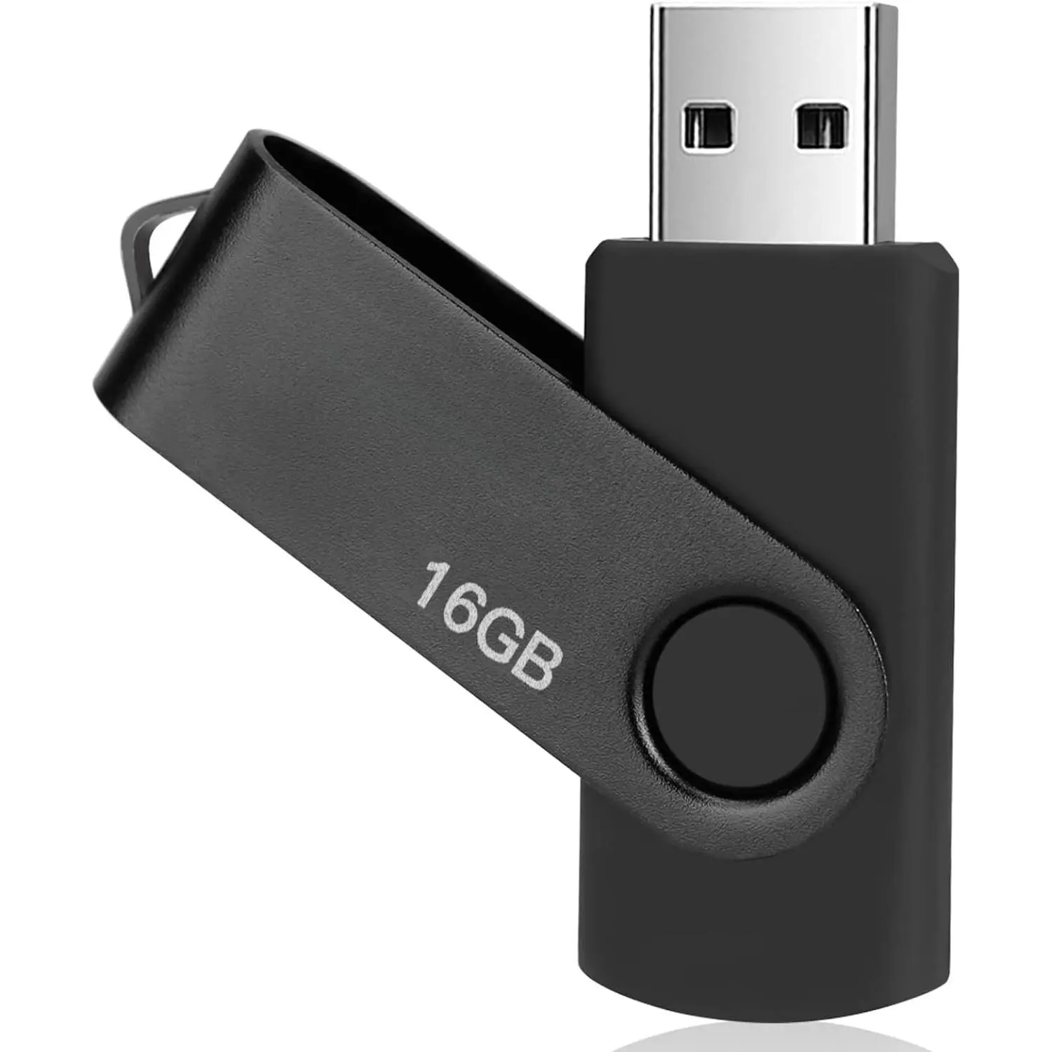 16GB Flash Drive  1 Pack Thumb Drive 16GB USB 2.0 Memory Stick Jump Drive Pen Drive for File Storage and Data Transfer (Black)