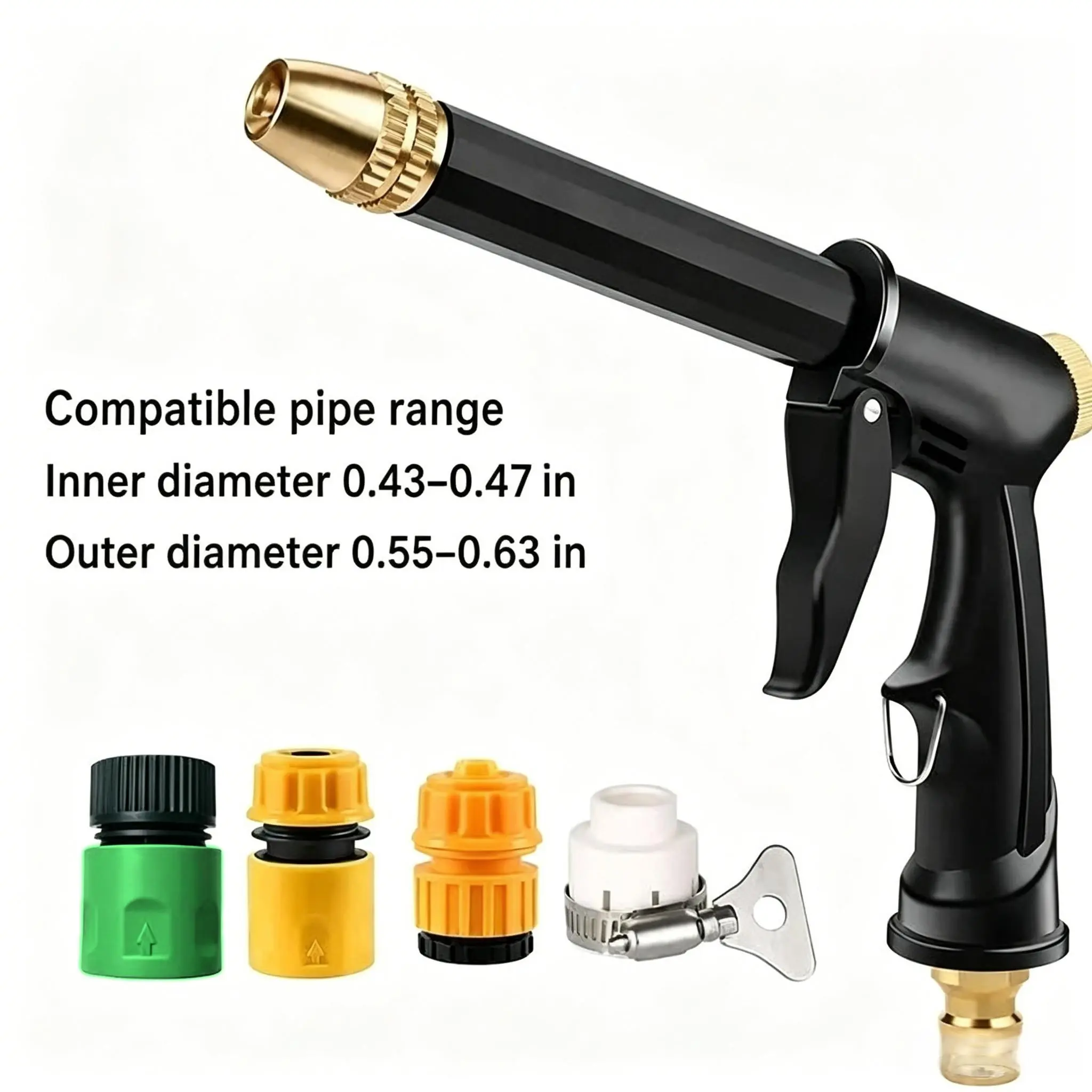 1PC Home Water Spray Gun Multi-scene Cleaning Nozzle for Car Washing Garden Watering Pet Bathing Floor Washing Tool