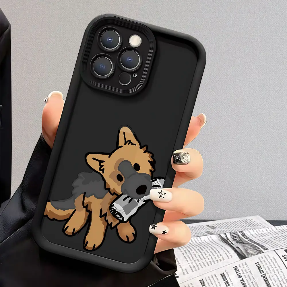 [Cute Puppy | Shock-Proof] Cute German Shepherd Puppy Pattern Phone Cover |   Fashionable Shock-Proof Anti-Fingerprint |   Full Coverage Thick Protective Soft Case Compatible With IPhone 11/12/13/14/15/16/17/17Promax/X/Xs,trendy gift