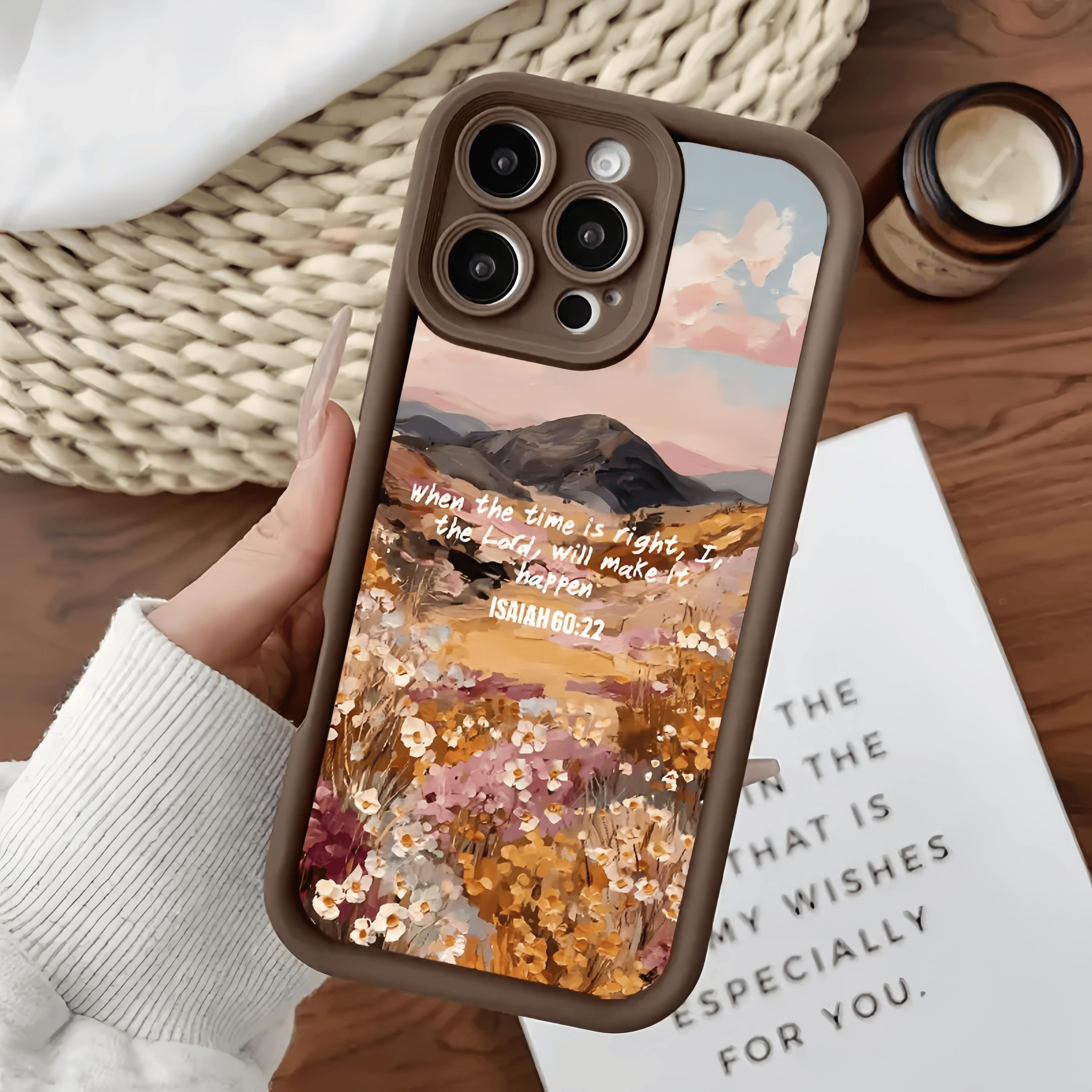 Wildflower Verse Soft TPU Case for iPhone 11-17/ProMax/X/XS/XSMax - Slim Fit, 1.2mm Raised Lips, Non-Slip, Durable Silicone, Shockproof Protection