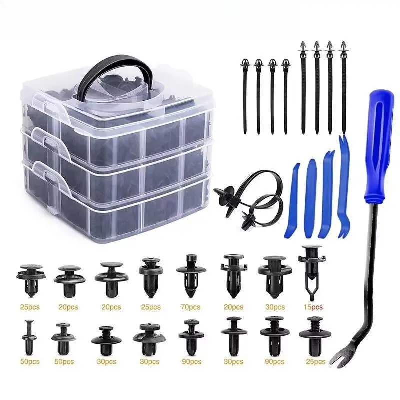 635-Piece Car Push Lock Clips Set, Automotive Fastener Classification Kit, Essential Car Accessories, Durable & Reliable Fixing Solutions