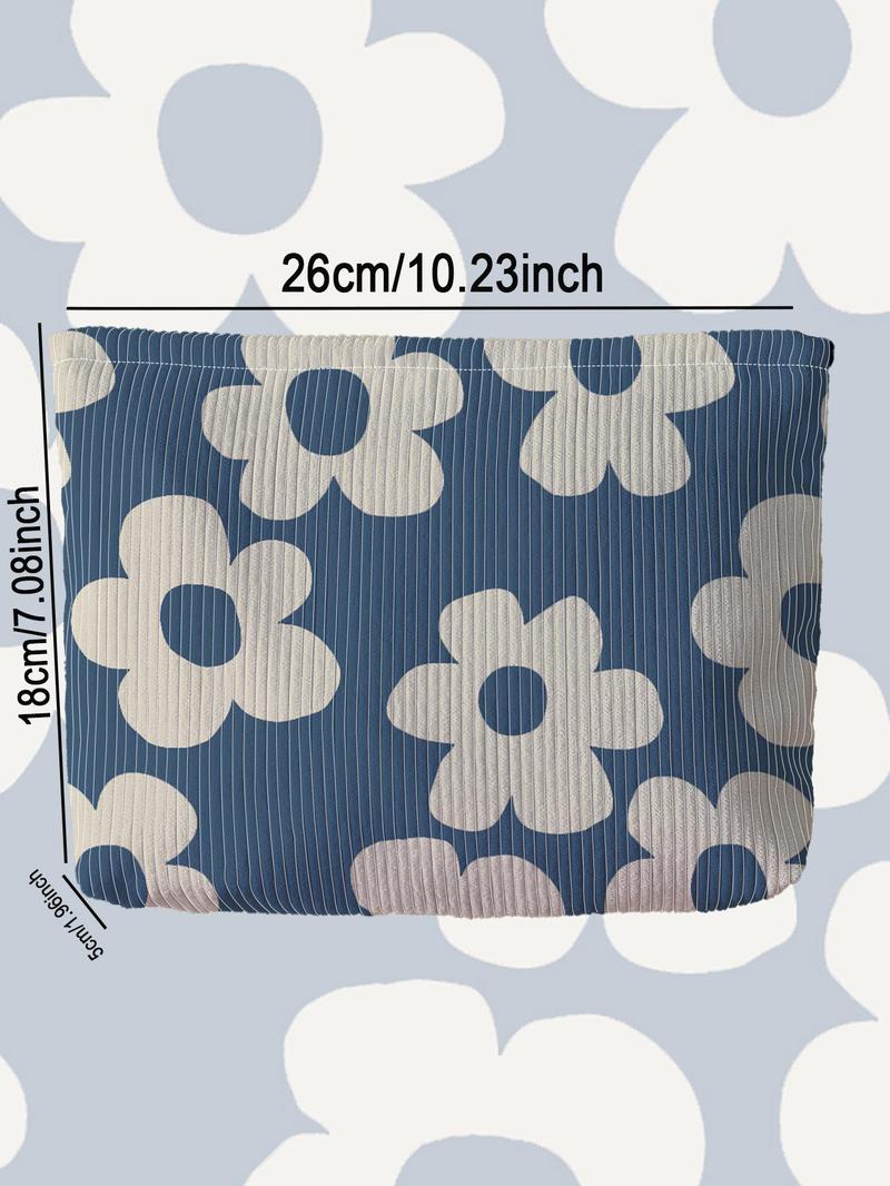 Floral Pattern Makeup Bag, Casual Versatile Storage Bag, Travel Makeup Bag, Handheld Cosmetic Pouch, Suitable for Women and All Kinds Of Occasions
