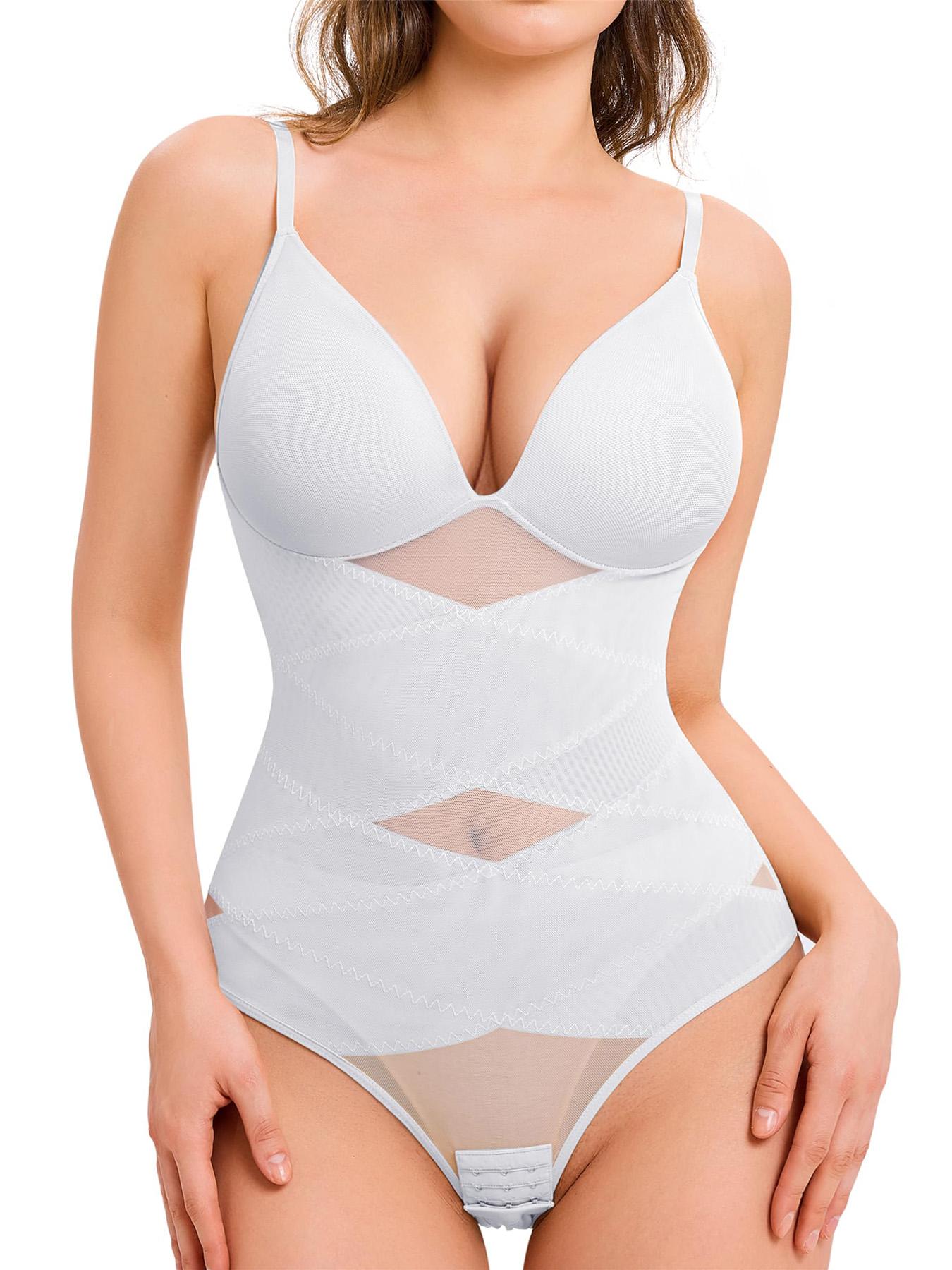 Women's High Elasticity Mesh Bodysuit, Tight Fit Shapewear, Breathable Lightweight All-season Wear, Invisible Seamless Design, Natural Look, Underwear