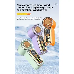 Viral Mini Handheld Turbo Fan, USB Rechargeable High-Speed Pocket Fan, 3-Speed Portable Cooling Fan for Outdoor Travel Camping Office