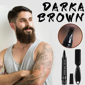 Bowoki Beard grooming pen kit, including a beard pen and a beard comb; suitable for men's facial hair grooming and styling.