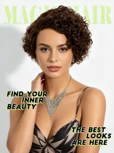 10 inch Glueless Lace Front Wig 100% Human Hair with Natural Parting, Auburn Brown Short Curly Cut Beginner Friendly Throw on and Go Protective Style, 30 Seconds Install Melted Lace, 2026 Viral Melanin Queens Rich Chocolate Aesthetic #LaceFrontWig #Auburn