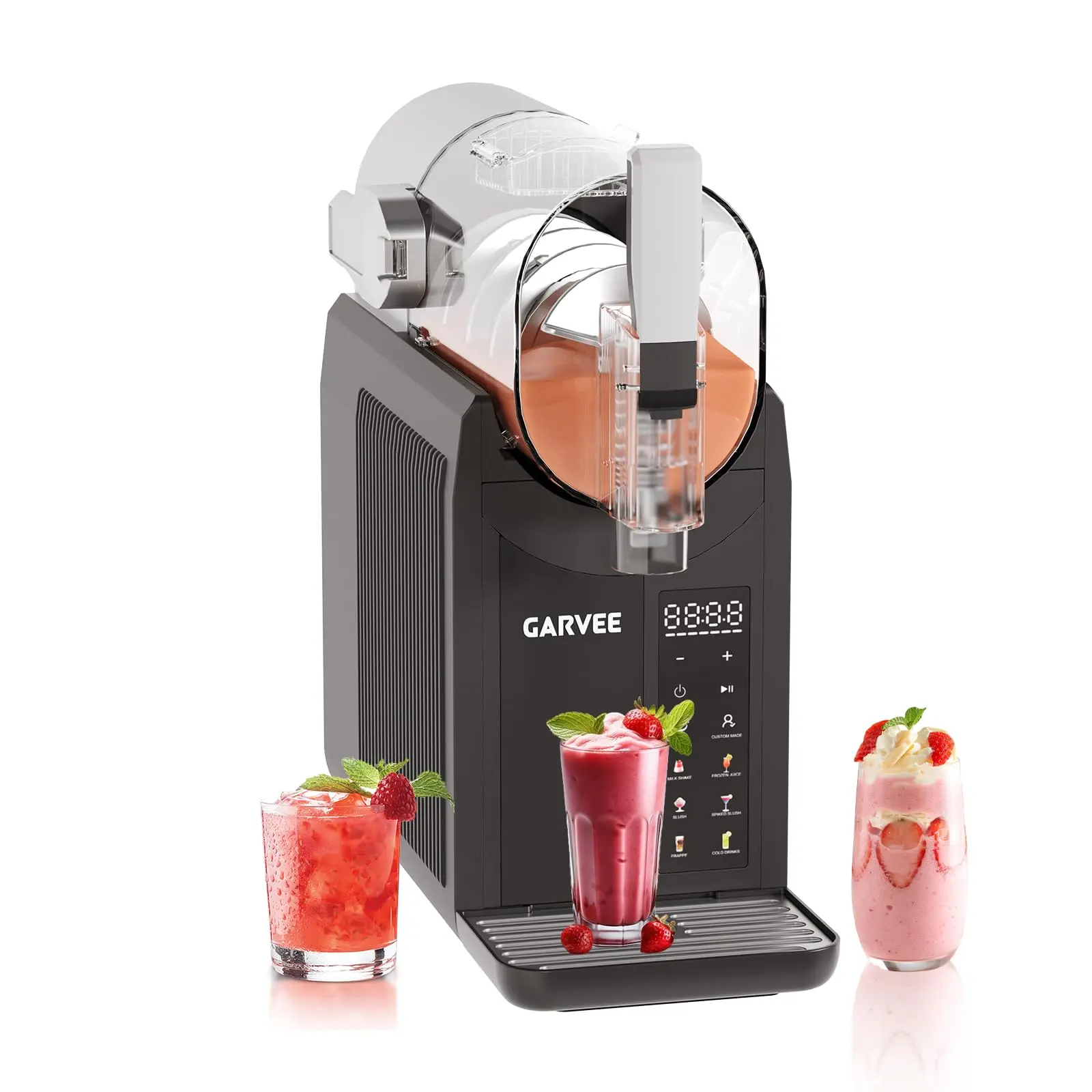 6-in-1 Slushie Machine – 2L Stainless Steel Frozen Drink Maker with LED Display, 7 Auto Programs & Auto Clean – Make Ice Cream, Milkshakes, Cocktails & Smoothies at Home