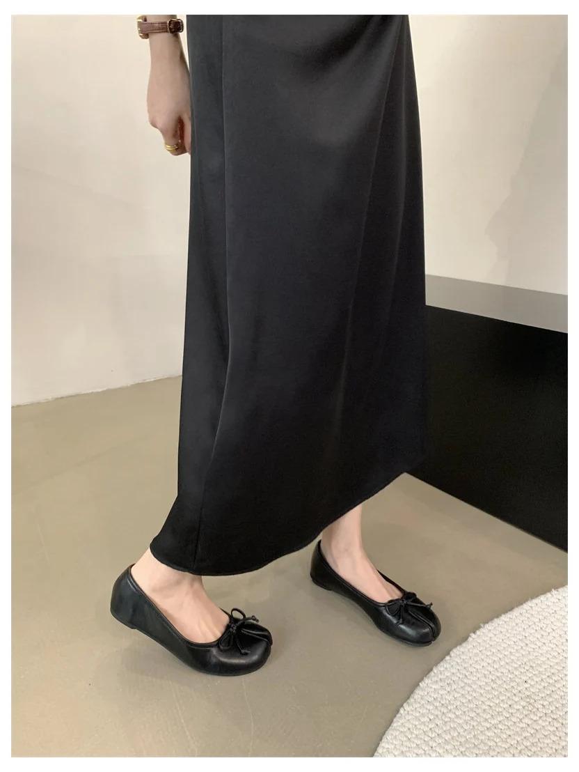 New Women Flats Soft Ballet Shoes Slip On Loafers Soft Moccasins Tabi Ninja Casual Shoes Mujer Ladies Shoes Bow Knot Mujer