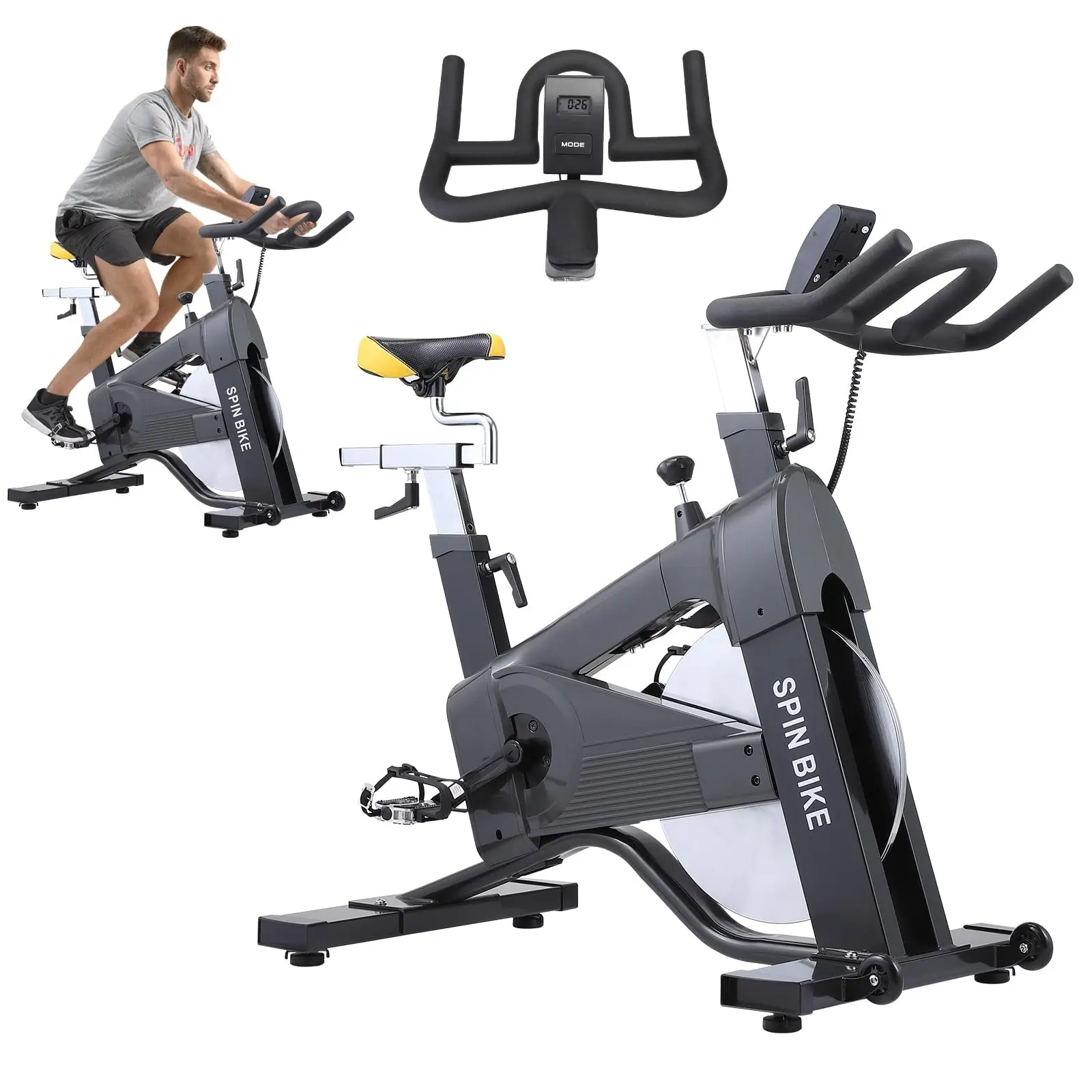 Garvee Magnetic Exercise Bike for Home Gym with Adjustable Comfortable Seat, Tablet Holder, Quiet Belt Drive, Magnetic Resistance, 300 LBS Capacity, Ideal for Indoor and Outdoor Cardio Workouts
