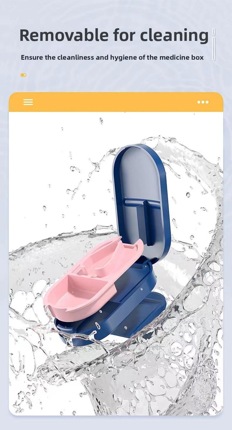 New Pill Cutter Universal Pill Box Cutting Tablet Tool Pill Splitter One-to-Two Portable Moisture-Proof