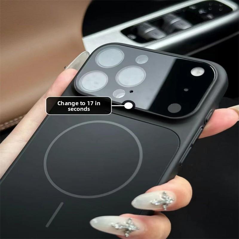 Instantly Transform into 17 Large Window Compatible with iPhone 16 Pro Max Phone Case Apple 17 Matte Anti-drop with Lens Protector 15