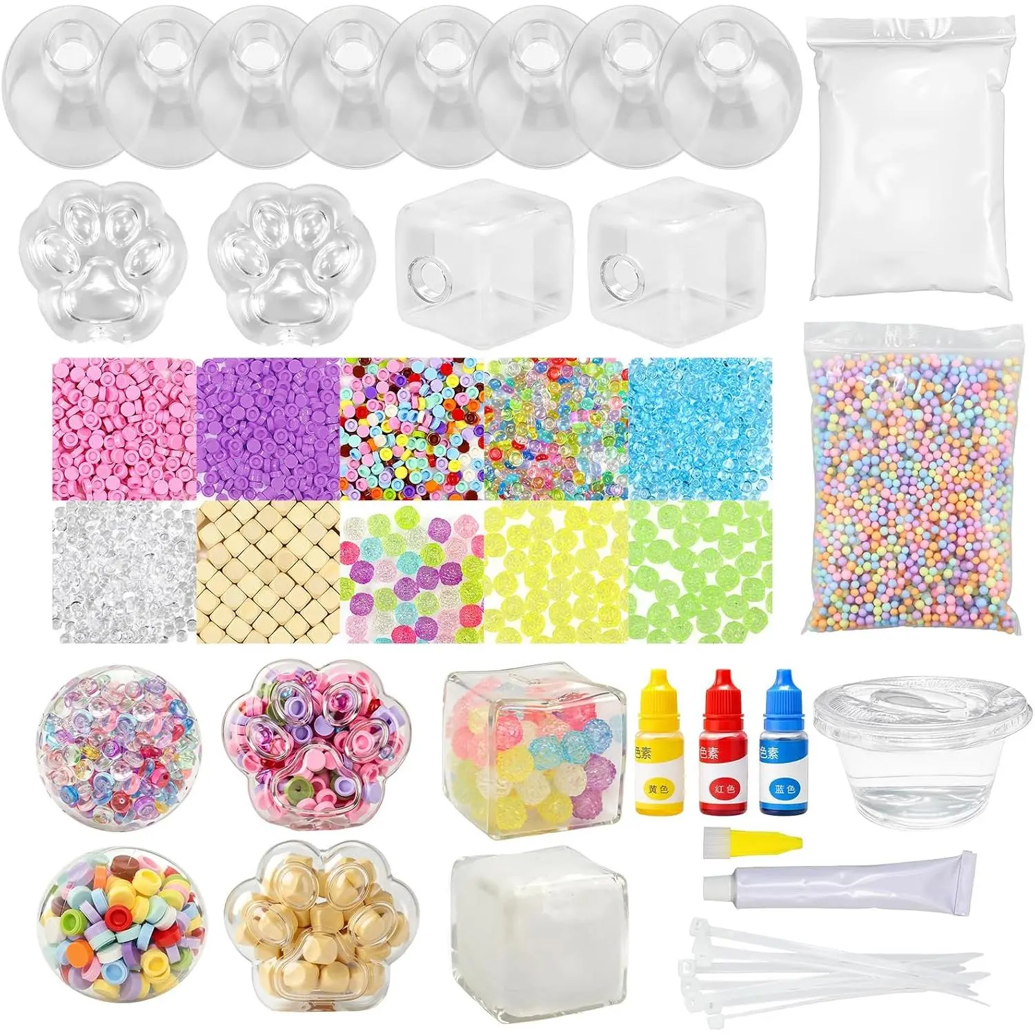 DIY Stress Ball Making Kit - 12 TPR Skins - Immersive Asmr Ball Squishy kit- Craft Kits Stress Balls - Handmade Make Your Own Fidget Stress Balls Kit for Adults - Crunchy Relaxing
