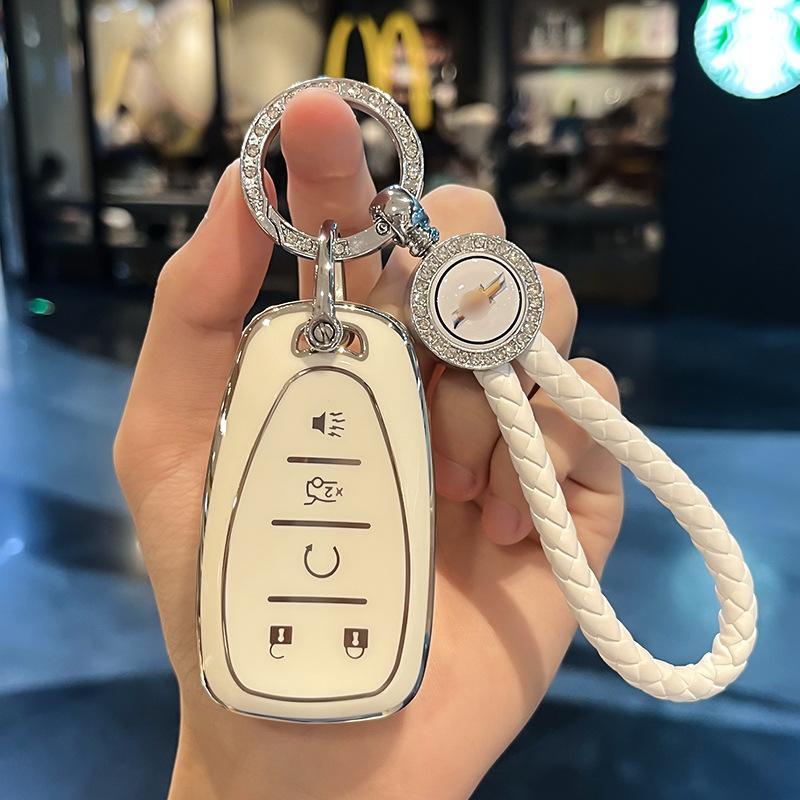 Chevrolet Key Case for Malibu XL Cruze Equinox Trax Traverse Impala Sail Key Cover Protector with Keychain Car Accessories Gift