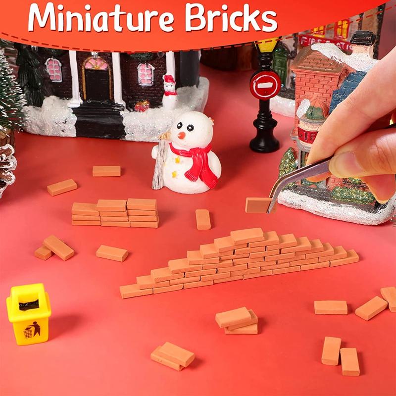 200 Pieces Mini Bricks For Landscaping Miniature Bricks Brick Wall Small Bricks For Dollhouse Garden Parts,1/35 Scale 200 Pieces Mini Bricks For Landscaping Miniature Bricks Brick Wall Small Bricks For Dollhouse Garden Parts,1/35 Scale